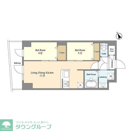 アルファコート曳舟2の物件間取画像